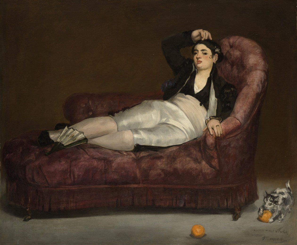 Leżąca młoda kobieta w hiszpańskim stroju autorstwa Édouard Manet