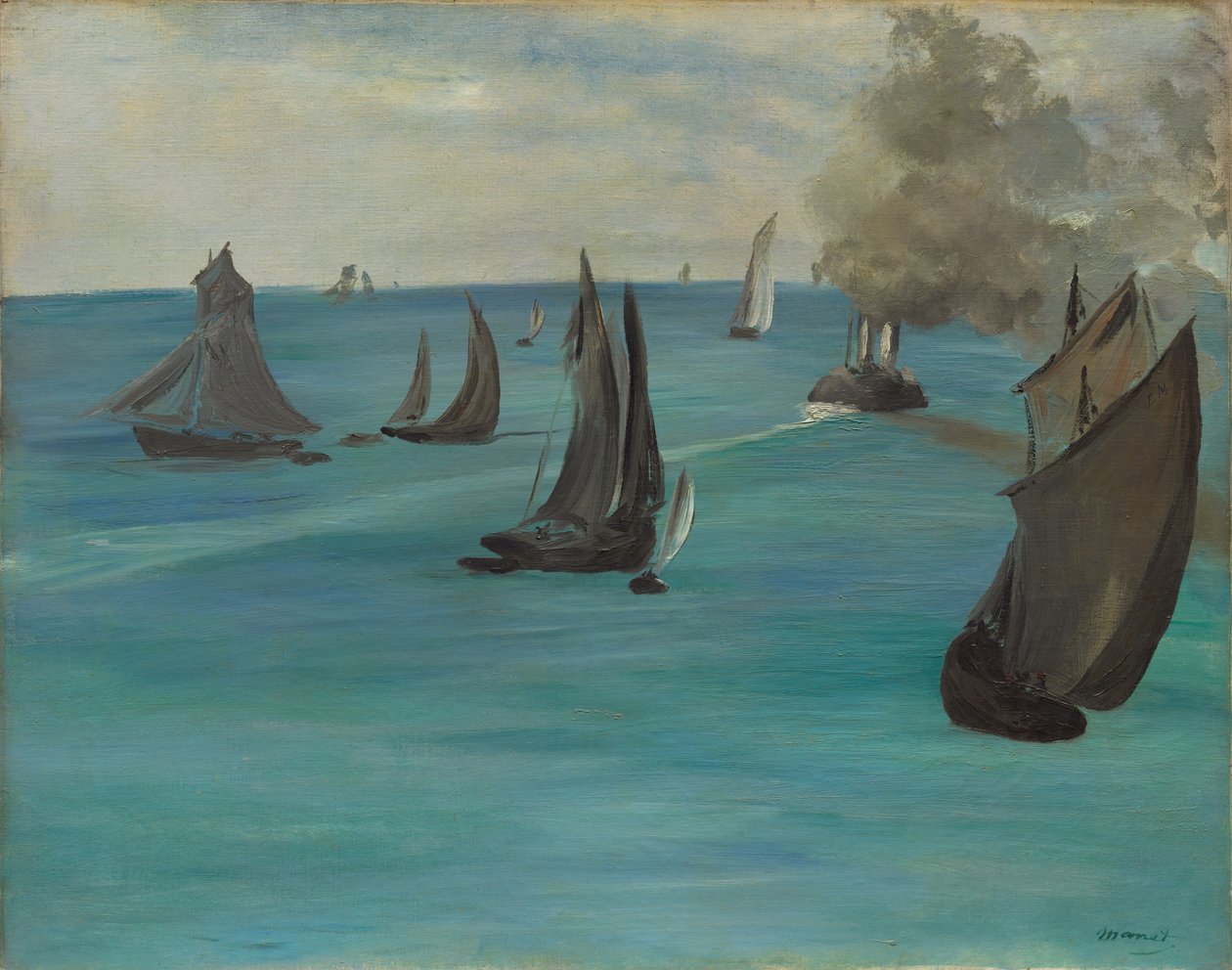 Widok na morze, spokojna pogoda Widok na morze, spokojna pogoda, 1864. autorstwa Édouard Manet
