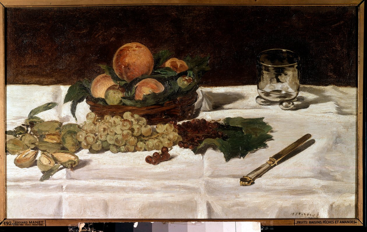 Martwa natura, owoce na stole Obraz Edouarda Maneta (1832-1883) 1864 Ndz. 0,45x0,73 m Paryż, muzeum d