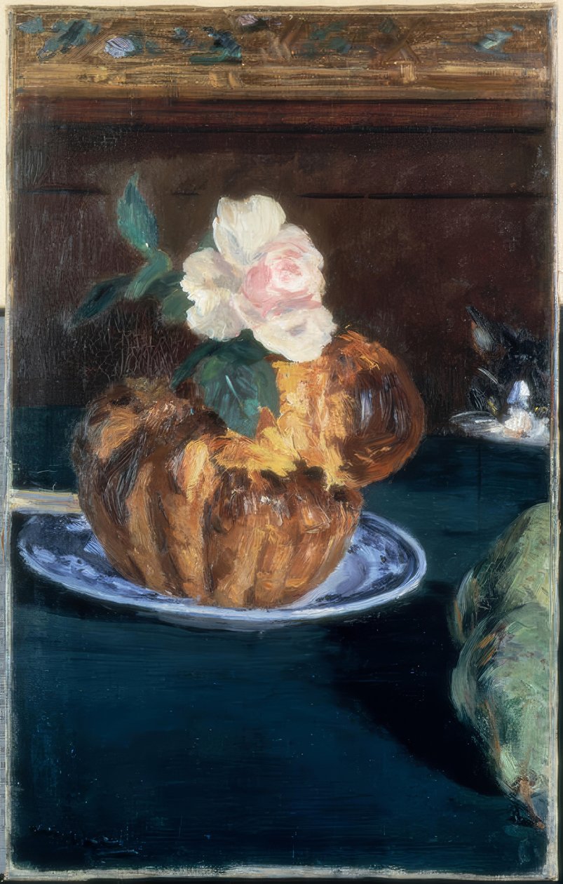 Martwa natura z brioszką autorstwa Édouard Manet