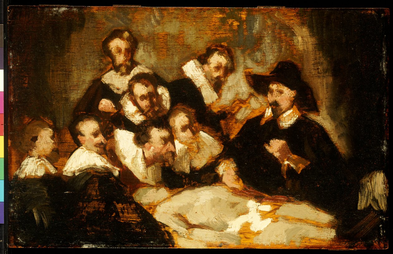 Lekcja anatomii według Rembrandta, ok. 1856 r. autorstwa Édouard Manet