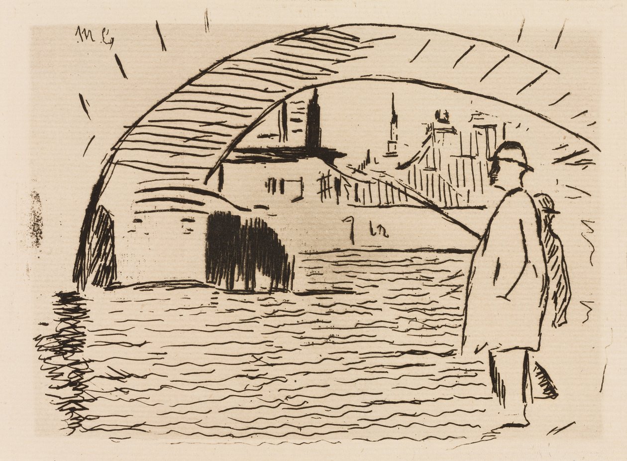 Łuk mostu, płyta 6 z Le Fleuve autorstwa Édouard Manet