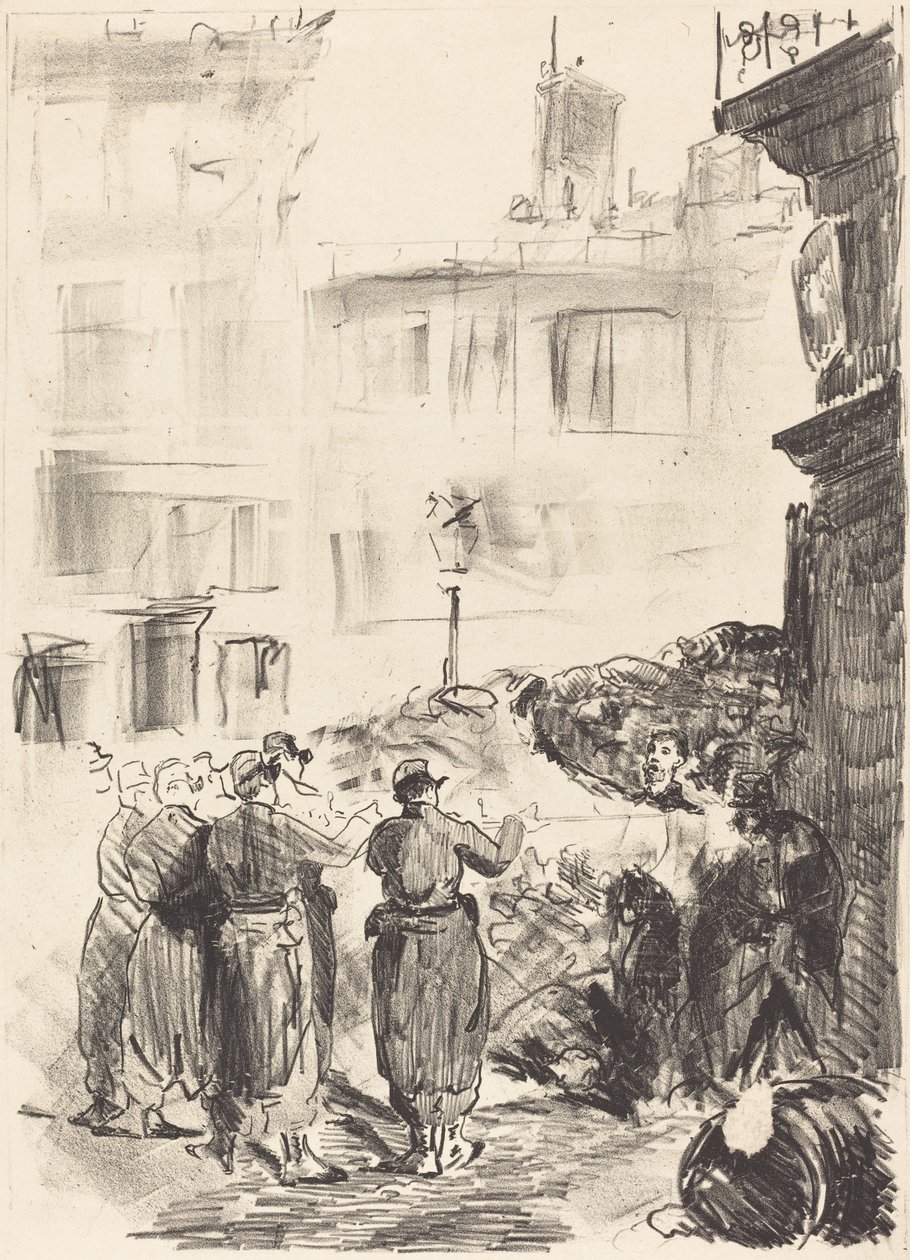 Barykada (Barykada La) autorstwa Édouard Manet