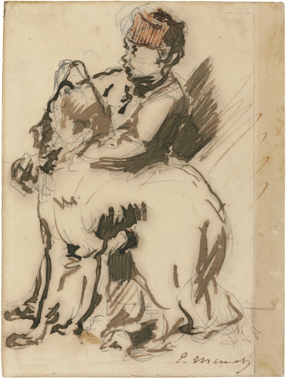 Dziecko i pies autorstwa Édouard Manet