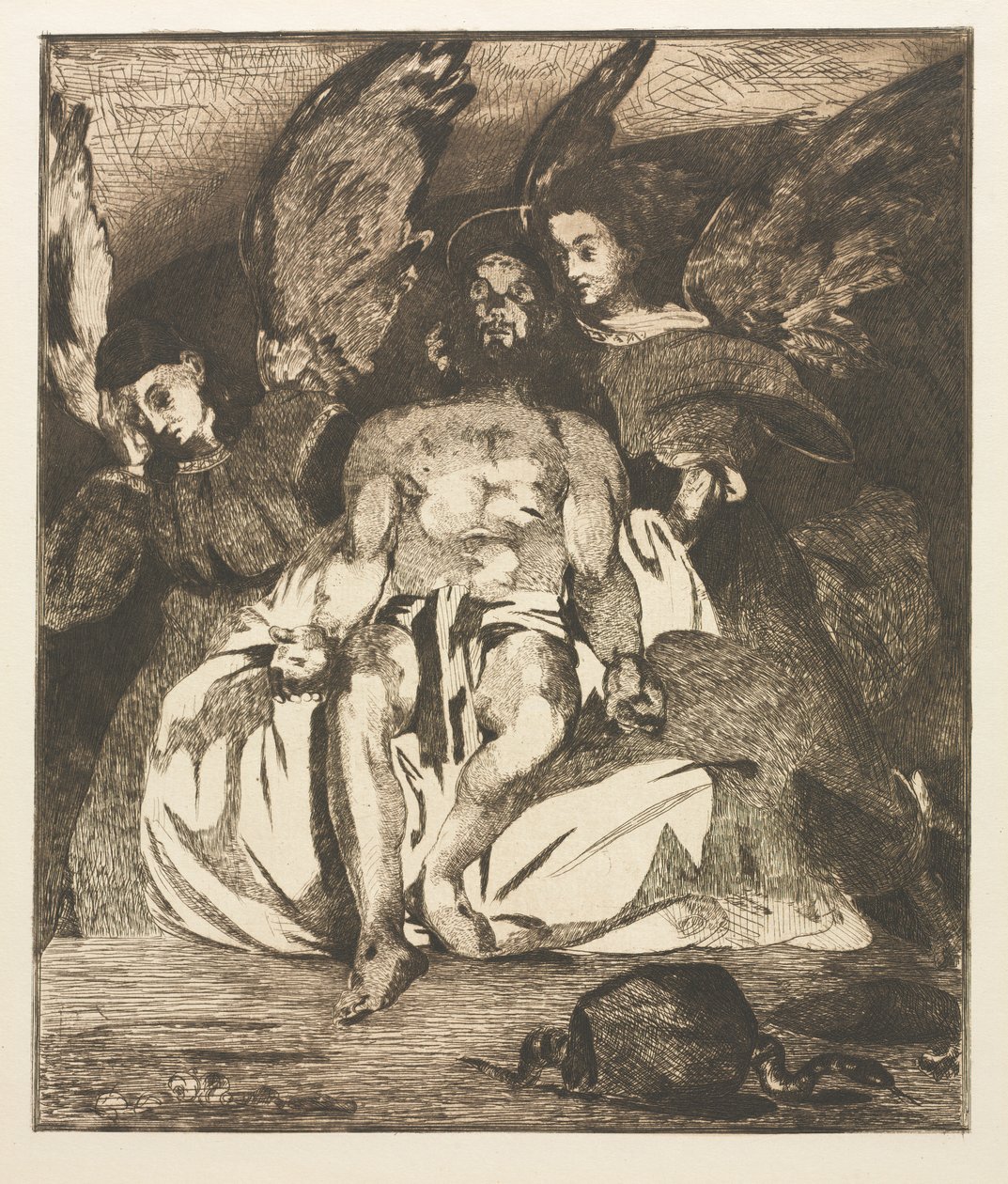 Martwy Chrystus z aniołami autorstwa Édouard Manet