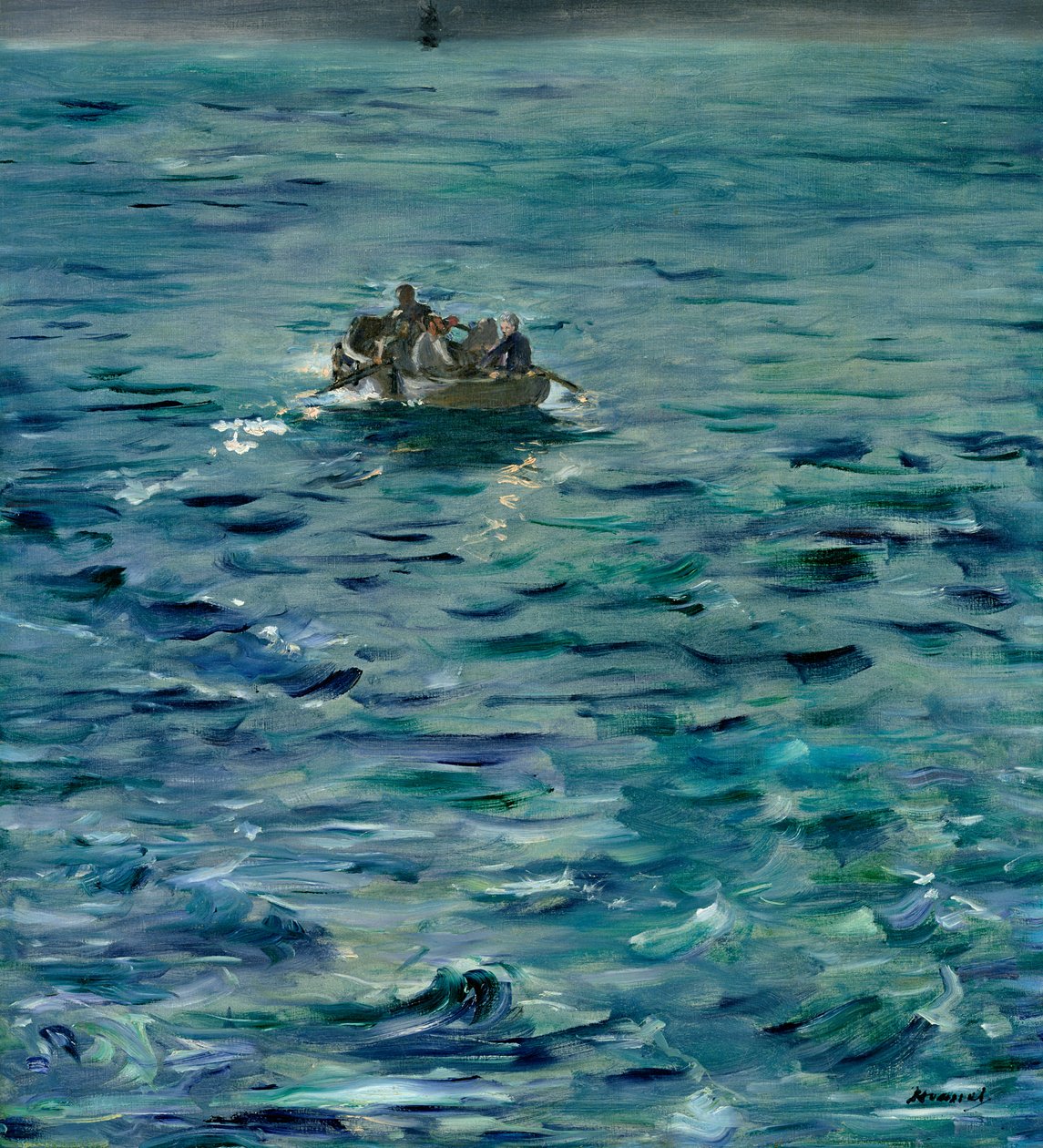 Ucieczka Henri de Rochefort (1831-1915) 20 marca 1874, 1880-81 autorstwa Édouard Manet
