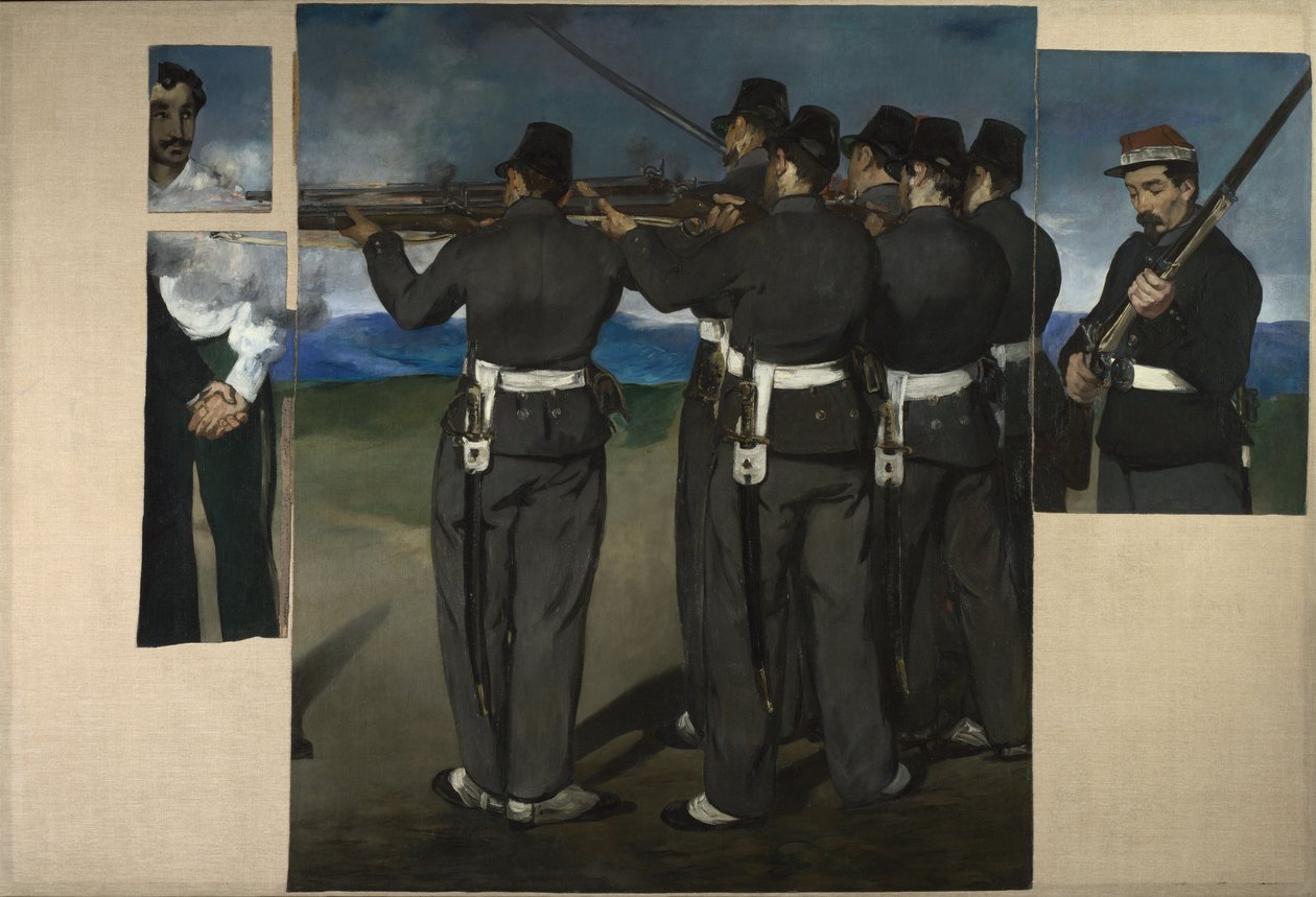 Egzekucja Maksymiliana z Meksyku, ok. 1930 r. 1868 autorstwa Édouard Manet