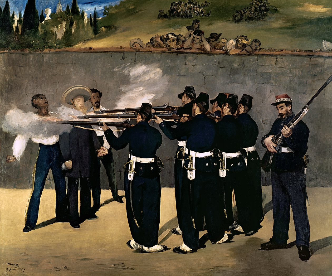Egzekucja cesarza Maksymiliana, 1867-8 autorstwa Édouard Manet