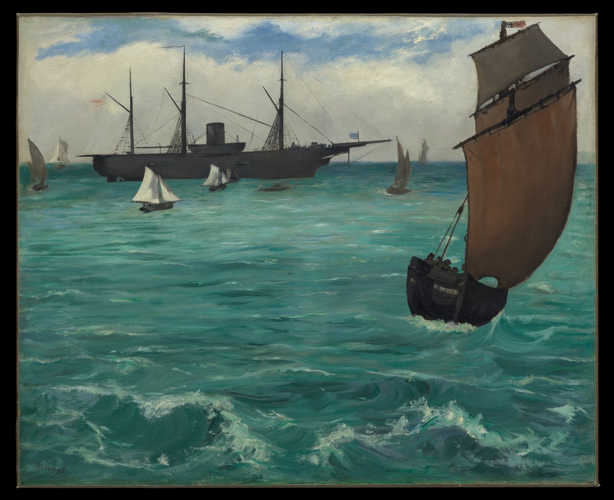 „Kearsarge” w Boulogne autorstwa Édouard Manet