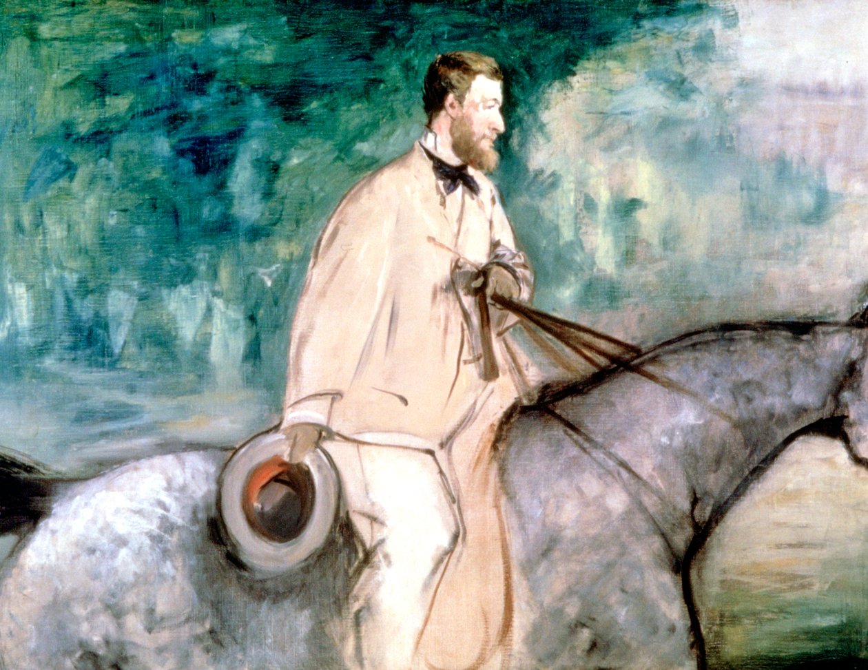 Malarz Guillaumin na koniu, 1870 autorstwa Édouard Manet