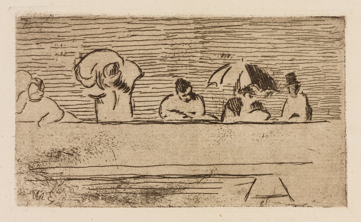 Parapet mostu, płyta 5 z Le Fleuve autorstwa Édouard Manet