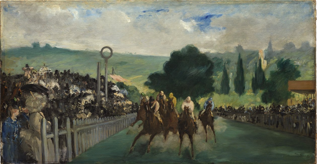 Wyścigi w Longchamp, 1866 autorstwa Édouard Manet