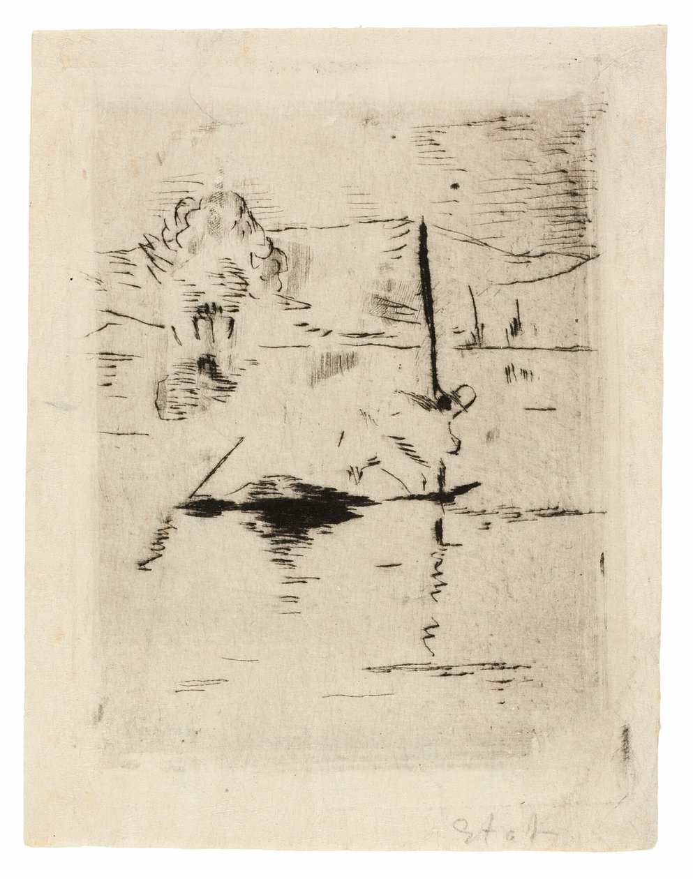 Rzeka na równinie autorstwa Édouard Manet