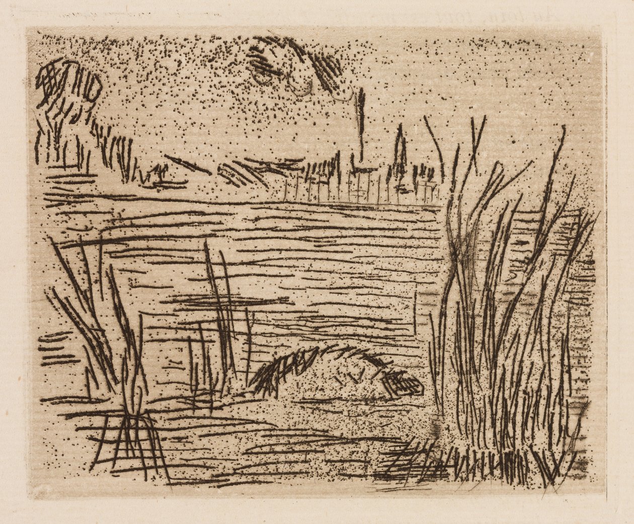 Rzeka na równinie, płyta 4 z Le Fleuve autorstwa Édouard Manet