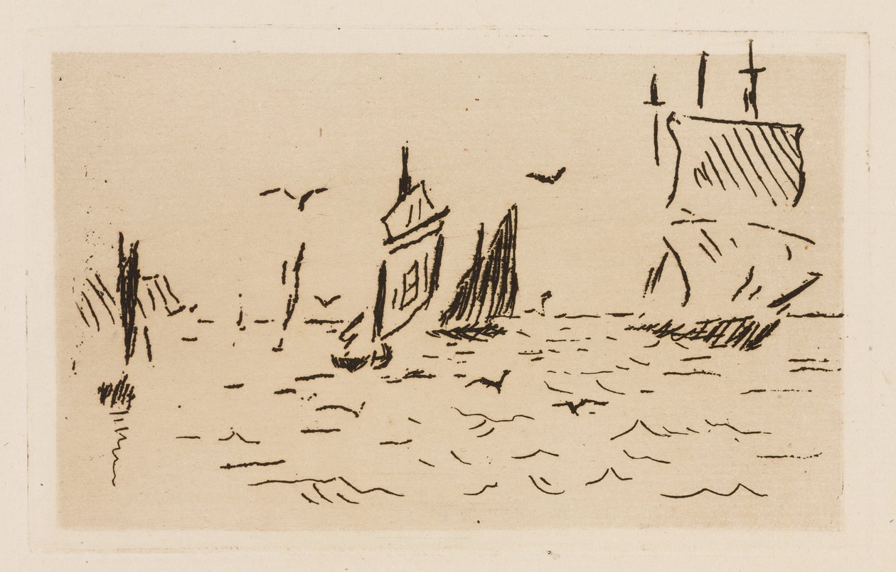Morze, płyta 7 z Le Fleuve autorstwa Édouard Manet