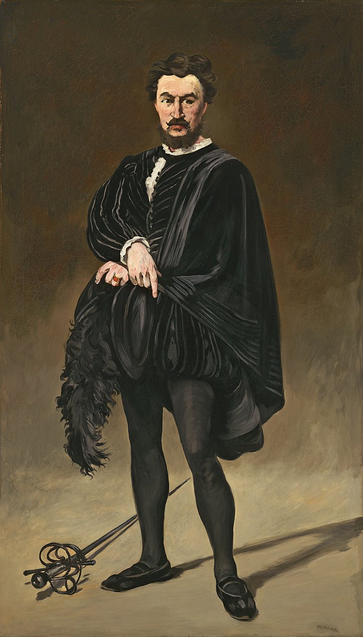 Aktor Tragedii (Rouviere jako Hamlet) autorstwa Édouard Manet