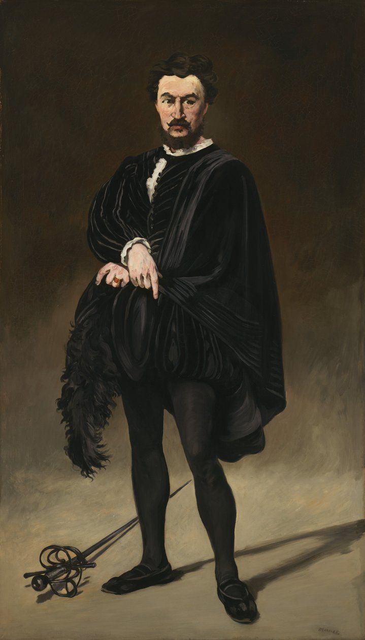 Tragiczny aktor Rouviere jako Hamlet, 1866. autorstwa Édouard Manet