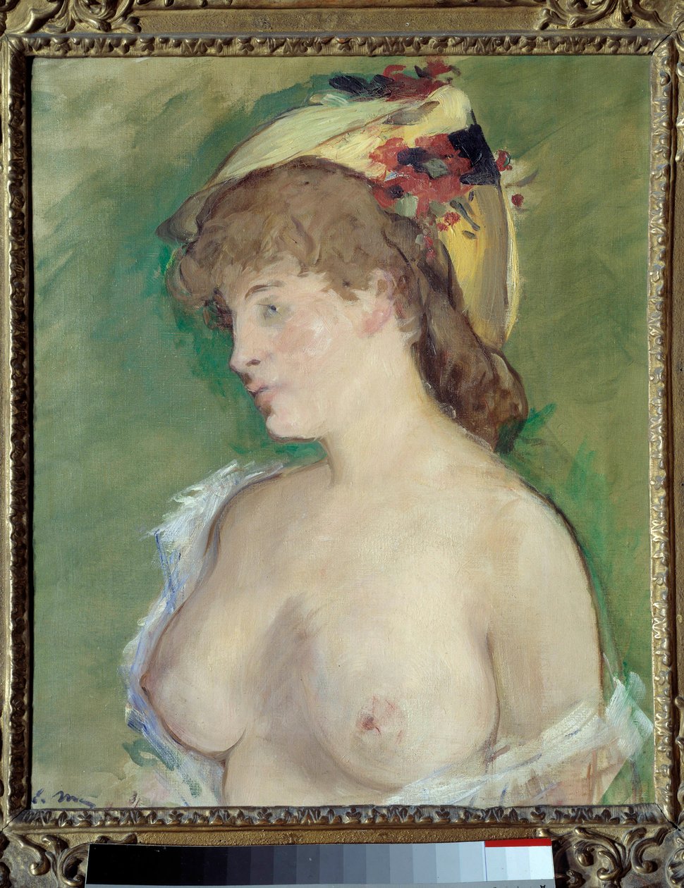 Blondynka z topless Obraz Edouarda Maneta (1832-1883) autorstwa Édouard Manet