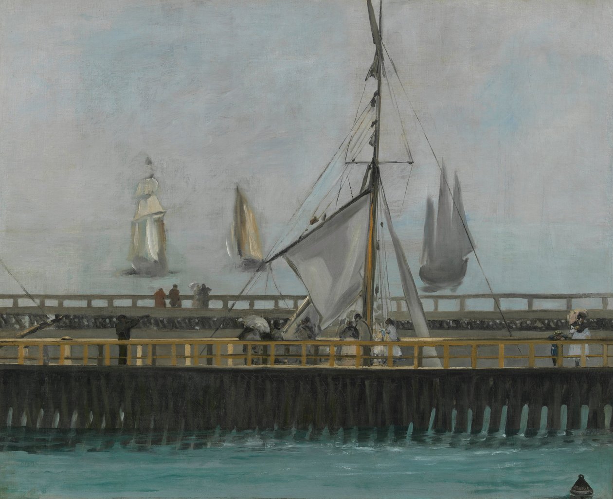 Pomost w Boulogne-sur-Mer, 1868 autorstwa Édouard Manet