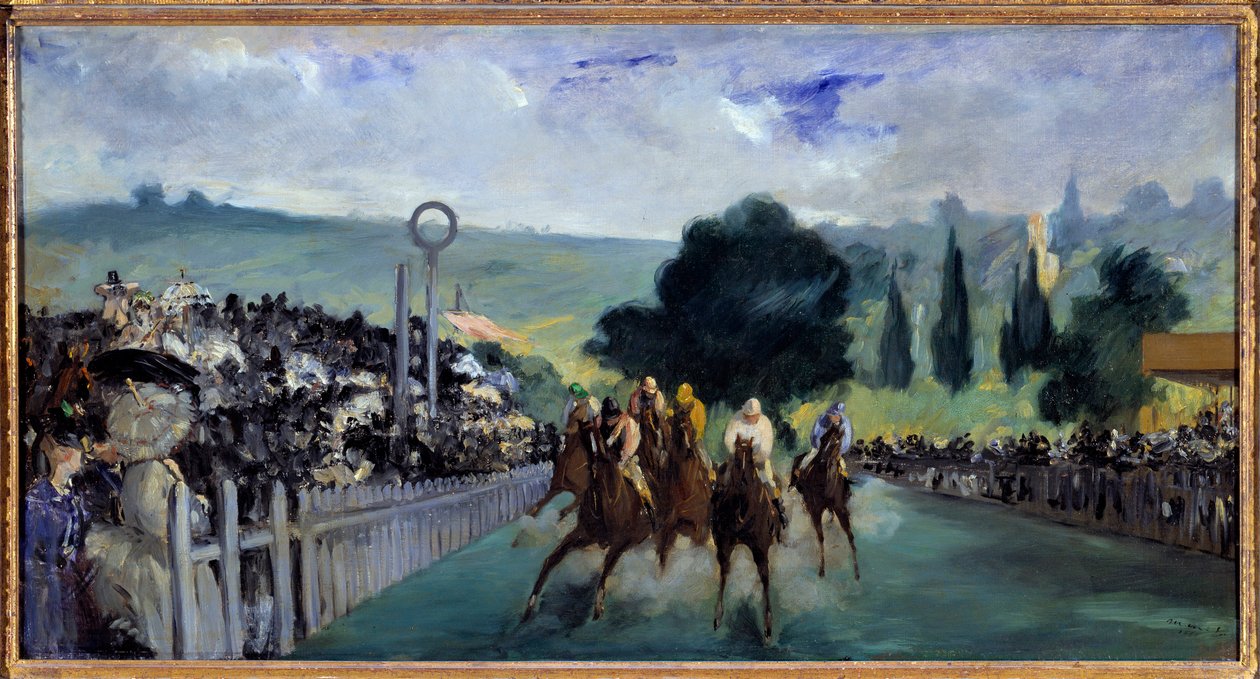 Wyścigi w Longchamp autorstwa Édouard Manet