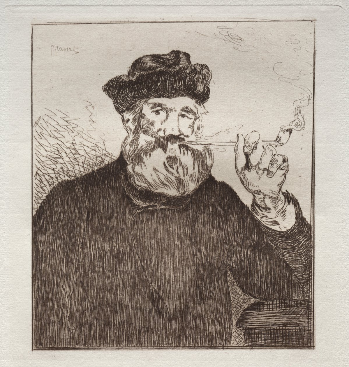Palacz (wytrawianie) autorstwa Édouard Manet