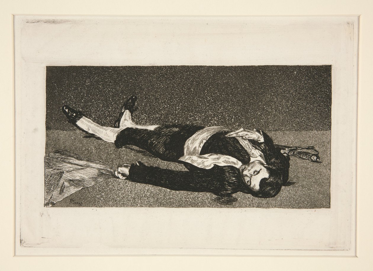 Martwy toreador autorstwa Édouard Manet