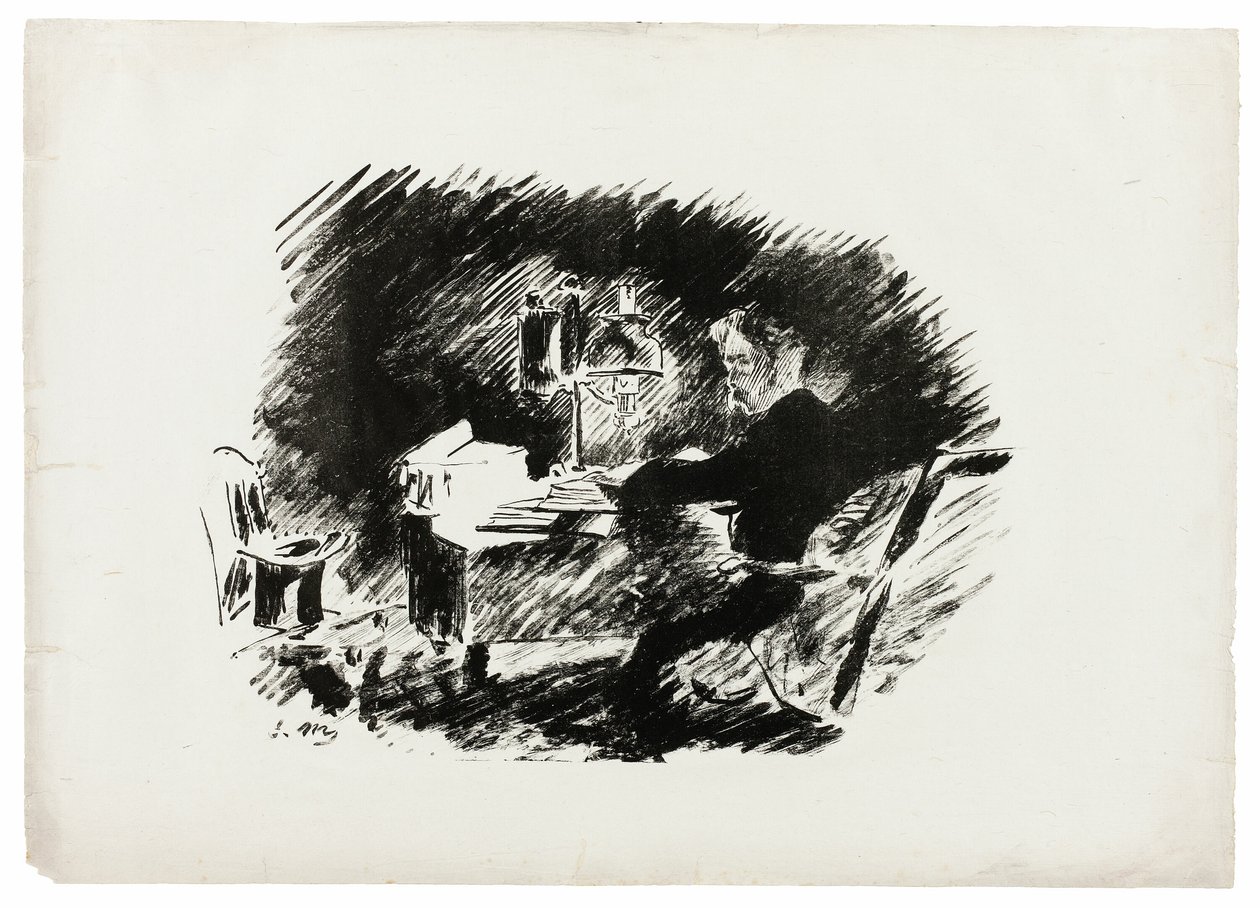 Under the Lamp ("Once upon a midnight dreary..."), z filmu The Raven (Le Corbeau) autorstwa Édouard Manet