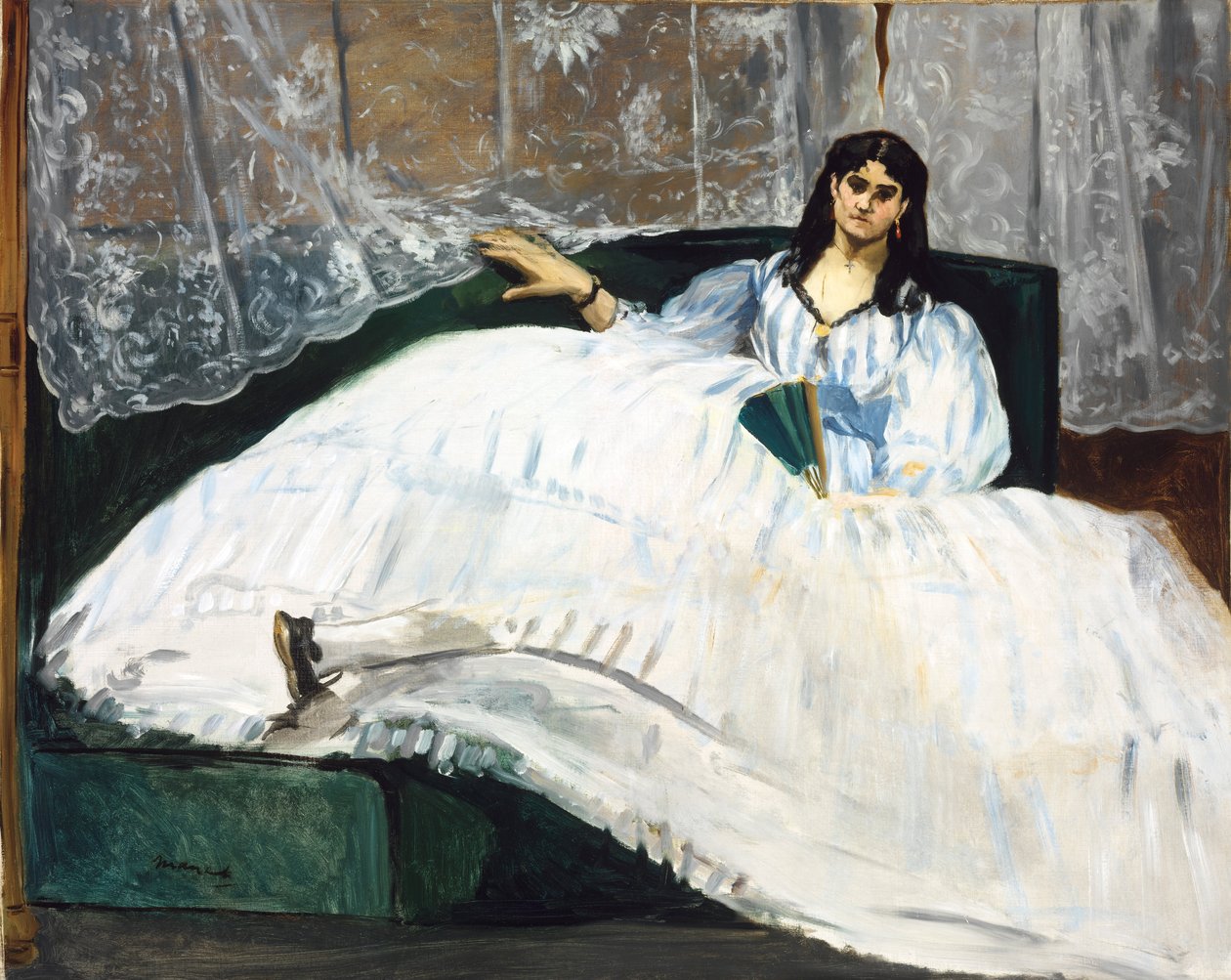 Kobieta z wachlarzem autorstwa Édouard Manet