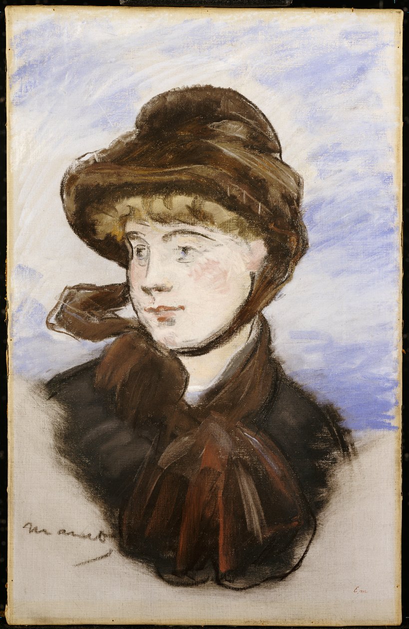 Młoda dziewczyna w brązowym kapeluszu, 1882 autorstwa Édouard Manet