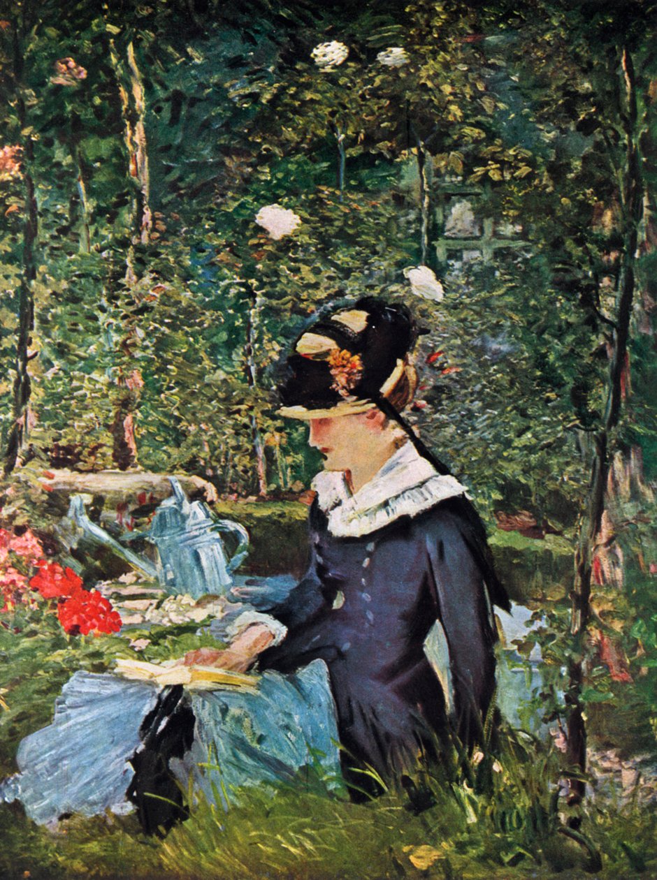 Młoda dziewczyna na progu ogrodu w Bellevue, 1880. autorstwa Édouard Manet