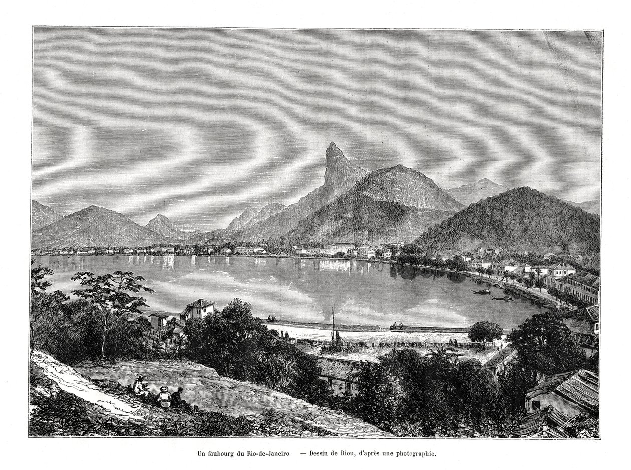 Przedmieście Rio de Janeiro, Brazylia, XIX wiek autorstwa Edouard Riou