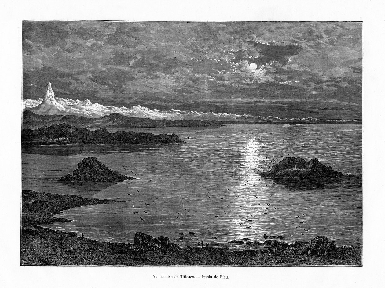 Jezioro Titicaca, Ameryka Południowa, XIX w. autorstwa Edouard Riou