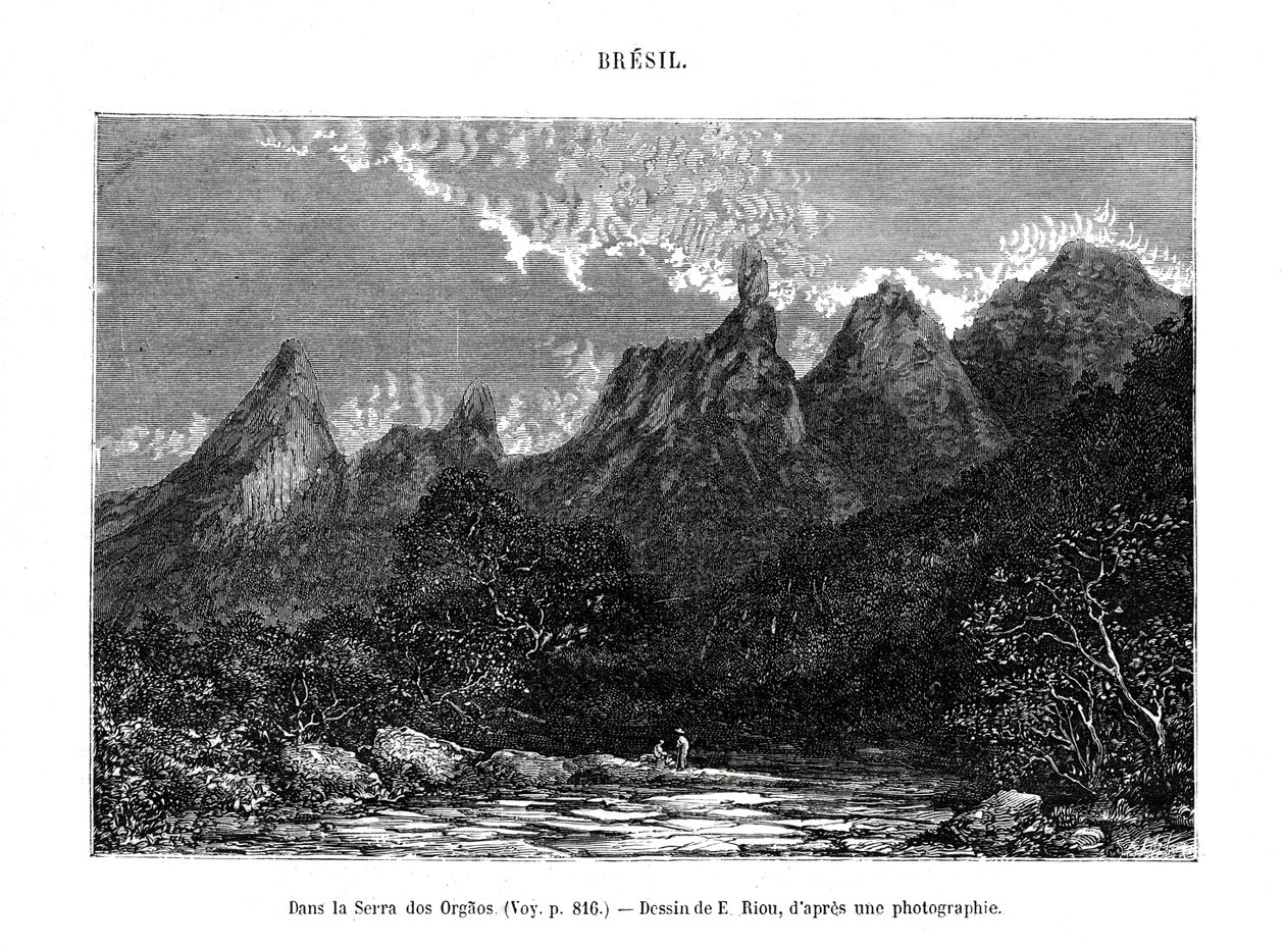 Serra dos Orgãos, Brazylia, XIX wiek. autorstwa Edouard Riou