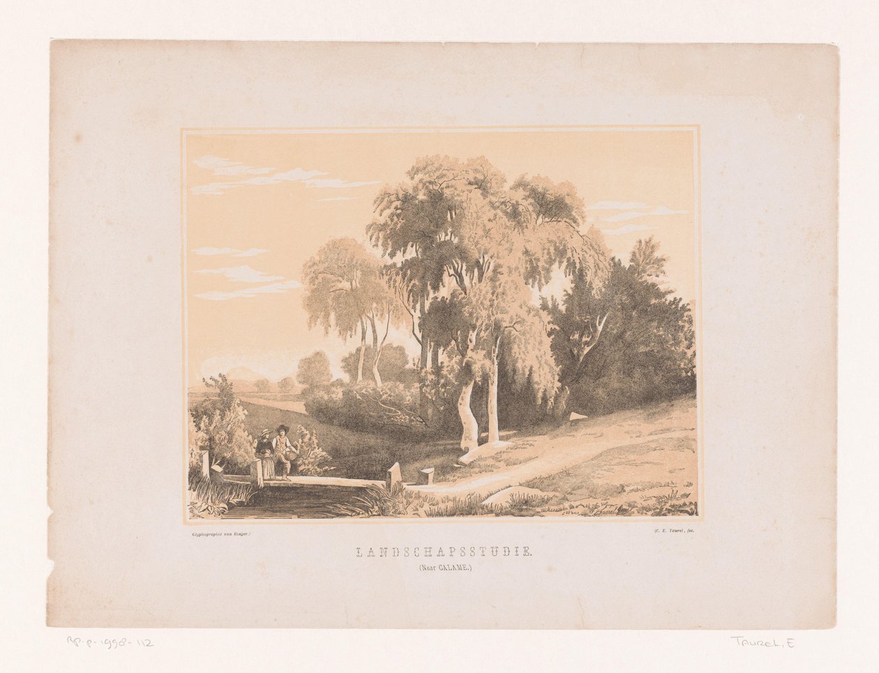 Landschapsstudie (tytuł na obiekcie) autorstwa Edouard Taurel