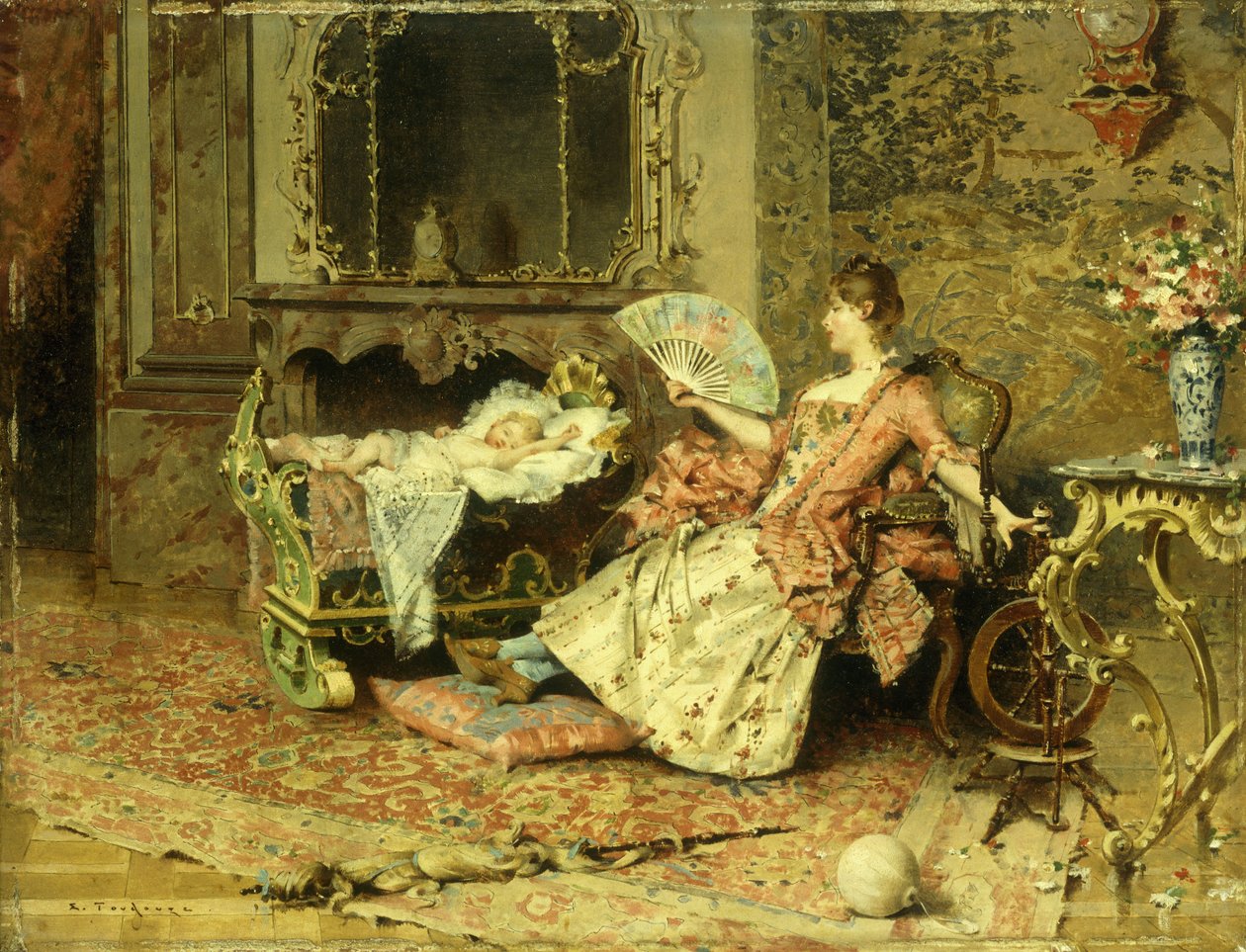Oglądanie dziecka autorstwa Edouard Toudouze