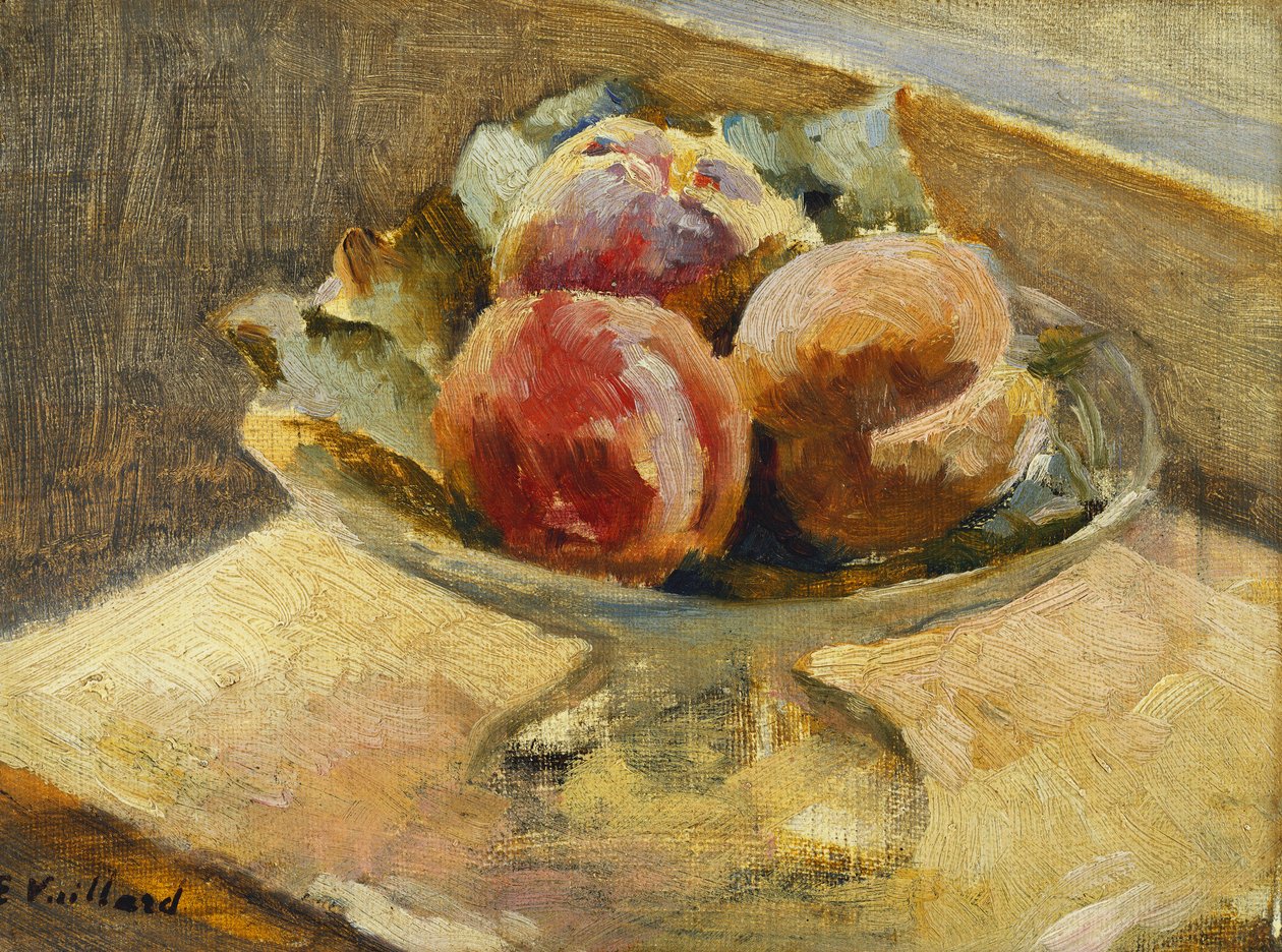 miska brzoskwiń; Le Compotier de Peches, c.1889 autorstwa Edouard Vuillard