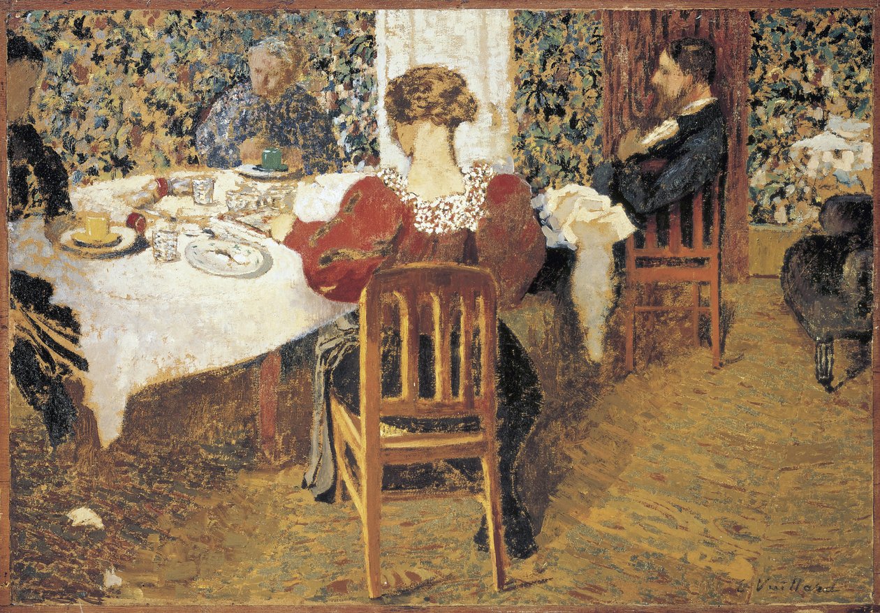 Przy stole (Le Dejeuner) Vuillarda, Edouarda (1868-1940) autorstwa Edouard Vuillard