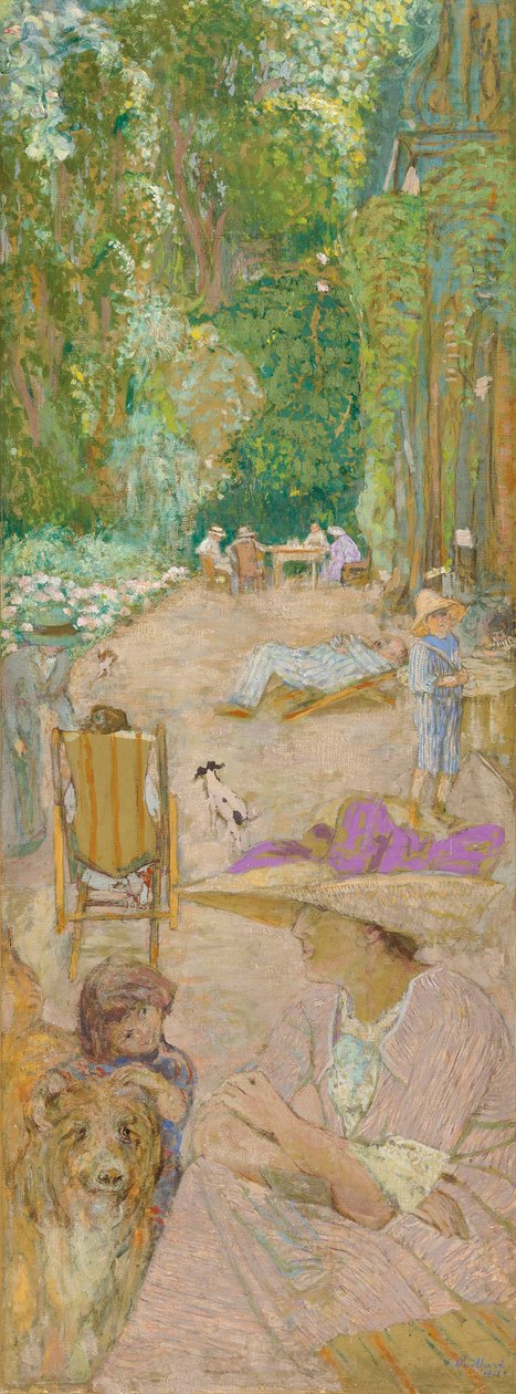 W pawilonach w Cricqueboeuf, 1911. autorstwa Edouard Vuillard