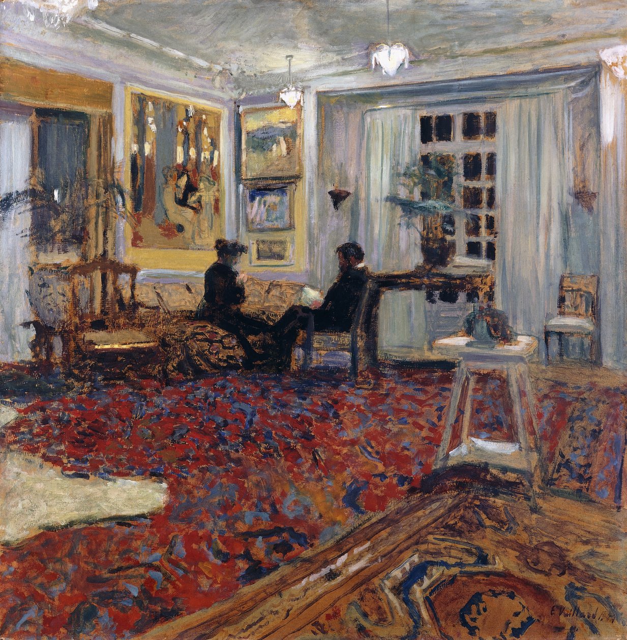 Czat w Fontaines: pan i pani Arthur Fontaine; Czat w Fontaines: Monsieur i Madame Arthur Fontaine, 1904 autorstwa Edouard Vuillard