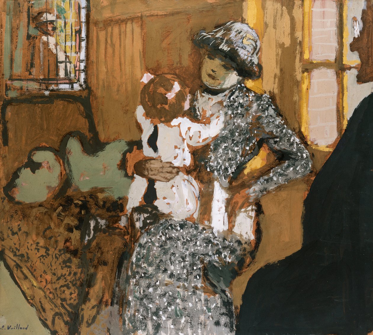 Dziecko w białym fartuchu, ok. 1909 autorstwa Edouard Vuillard