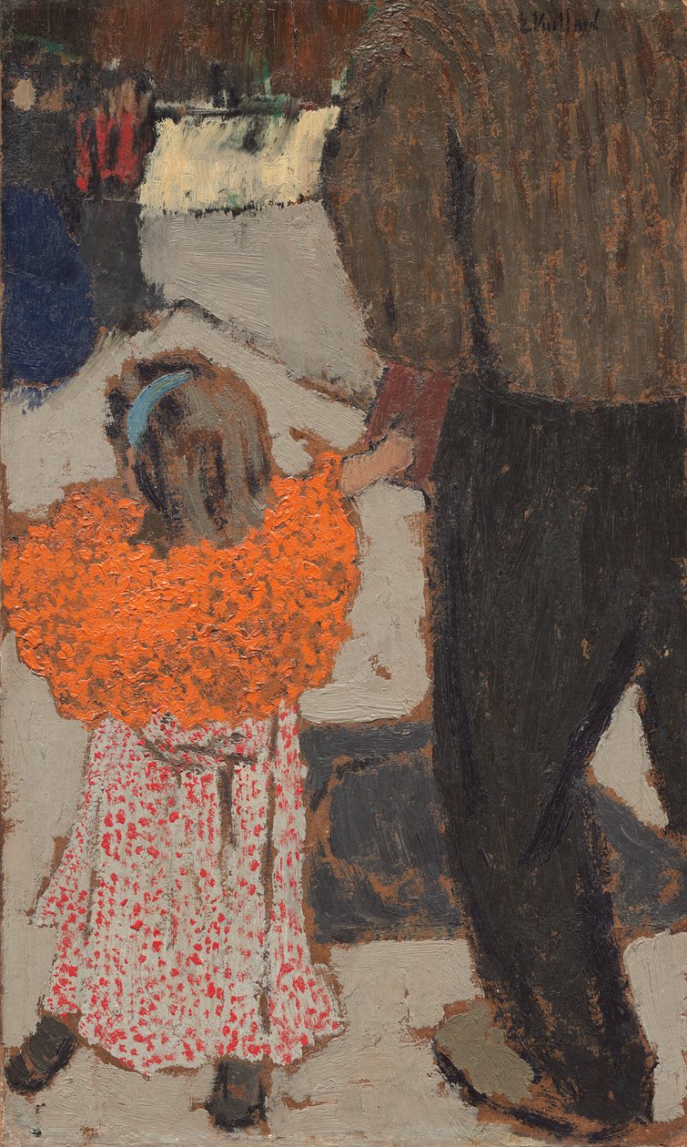 Dziecko w czerwonym szaliku, ok. 1891 (olej na tekturze) autorstwa Edouard Vuillard