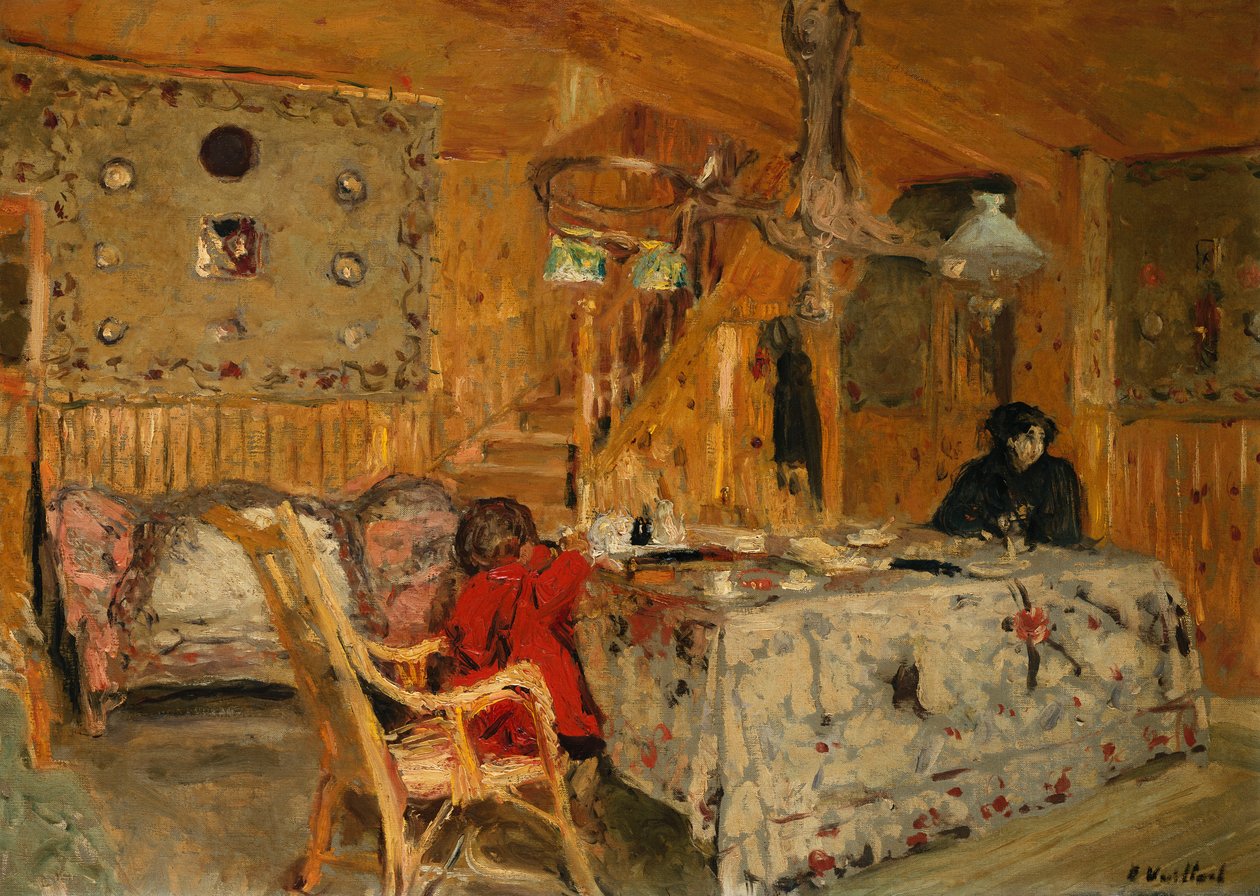Denise Natanson i Marcelle Aron w letnim domu, Villerville, Normandia, ok. 1910 autorstwa Edouard Vuillard