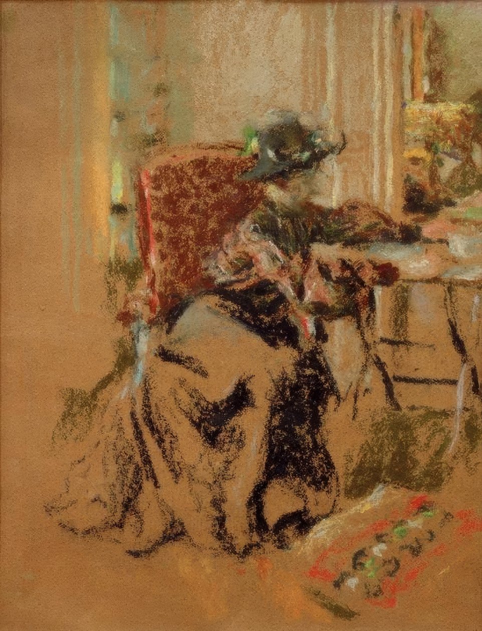 Kobieta w pokoju lub gość autorstwa Edouard Vuillard