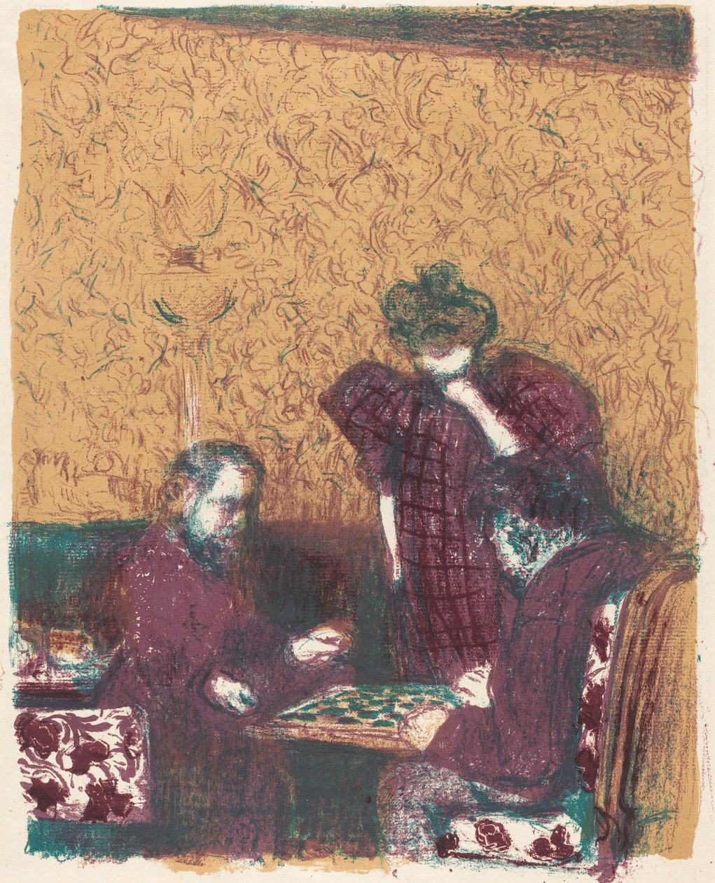 Gra w warcaby (La partie de Ladies) autorstwa Edouard Vuillard