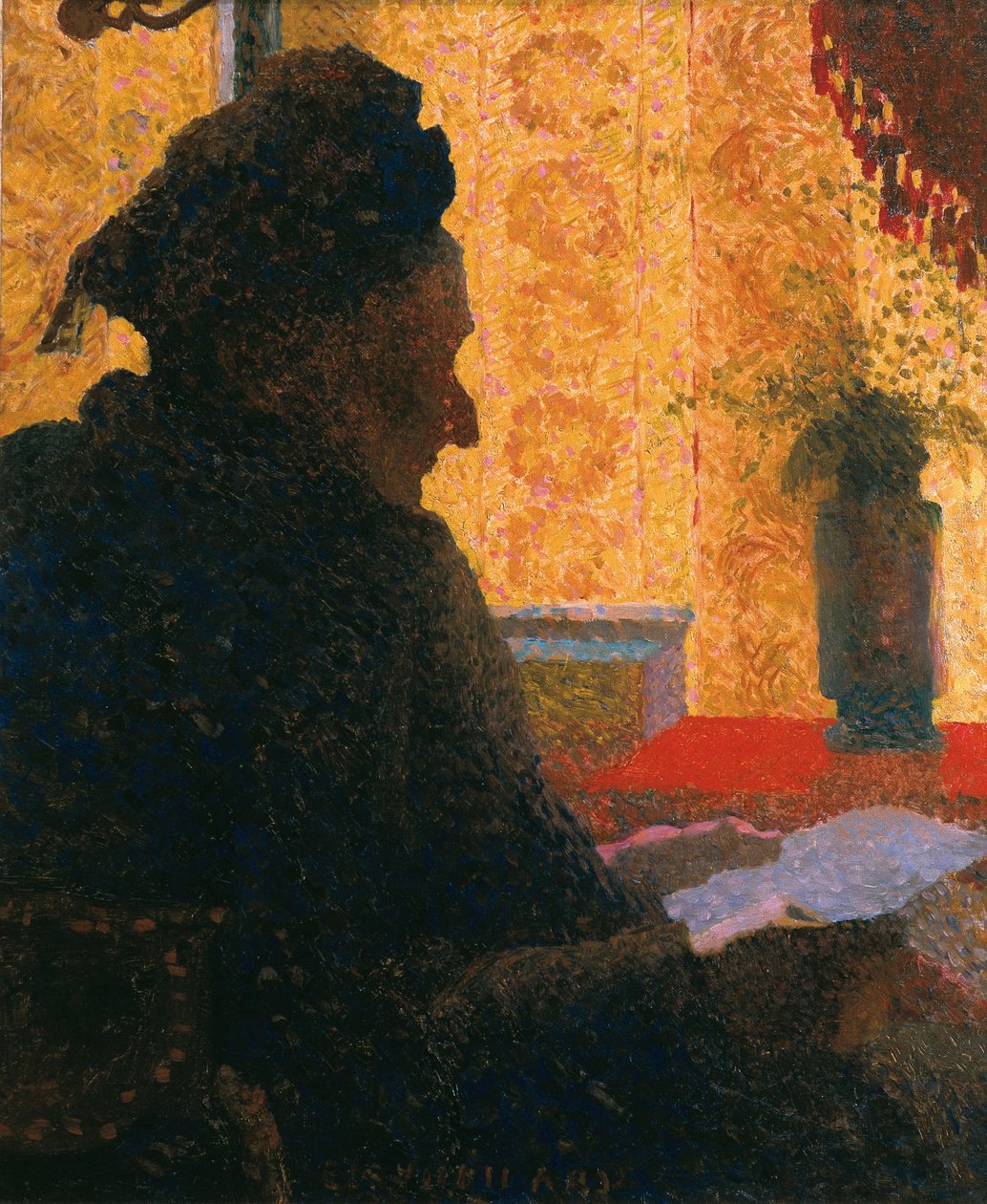 Babcia Michaud widziana pod światło, 1890 autorstwa Edouard Vuillard
