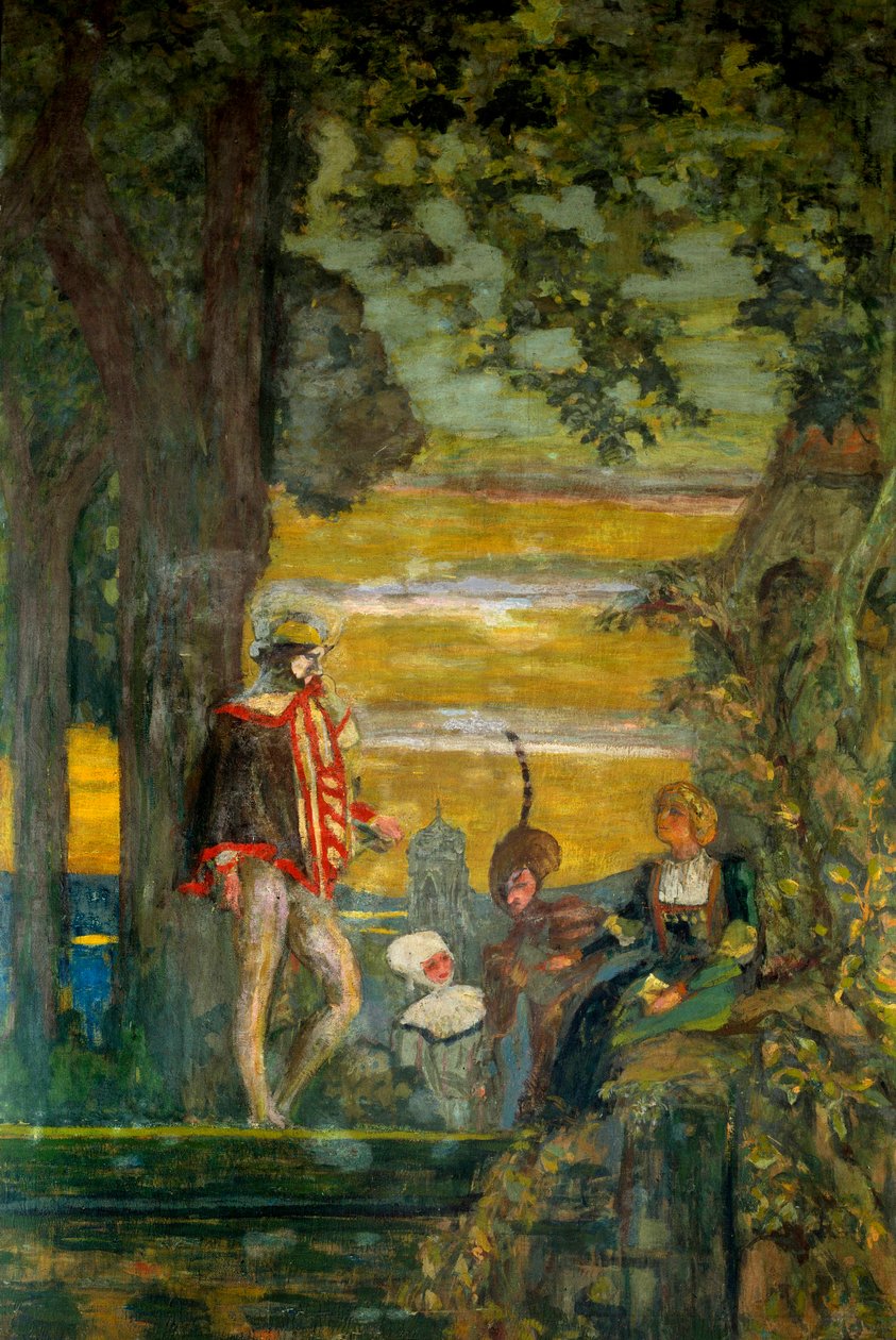Griselidis Ilustracja do bajki Charlesa Perraulta, Paryż XX wieku, Komedia Pól Elizejskich (olej na płótnie) autorstwa Edouard Vuillard