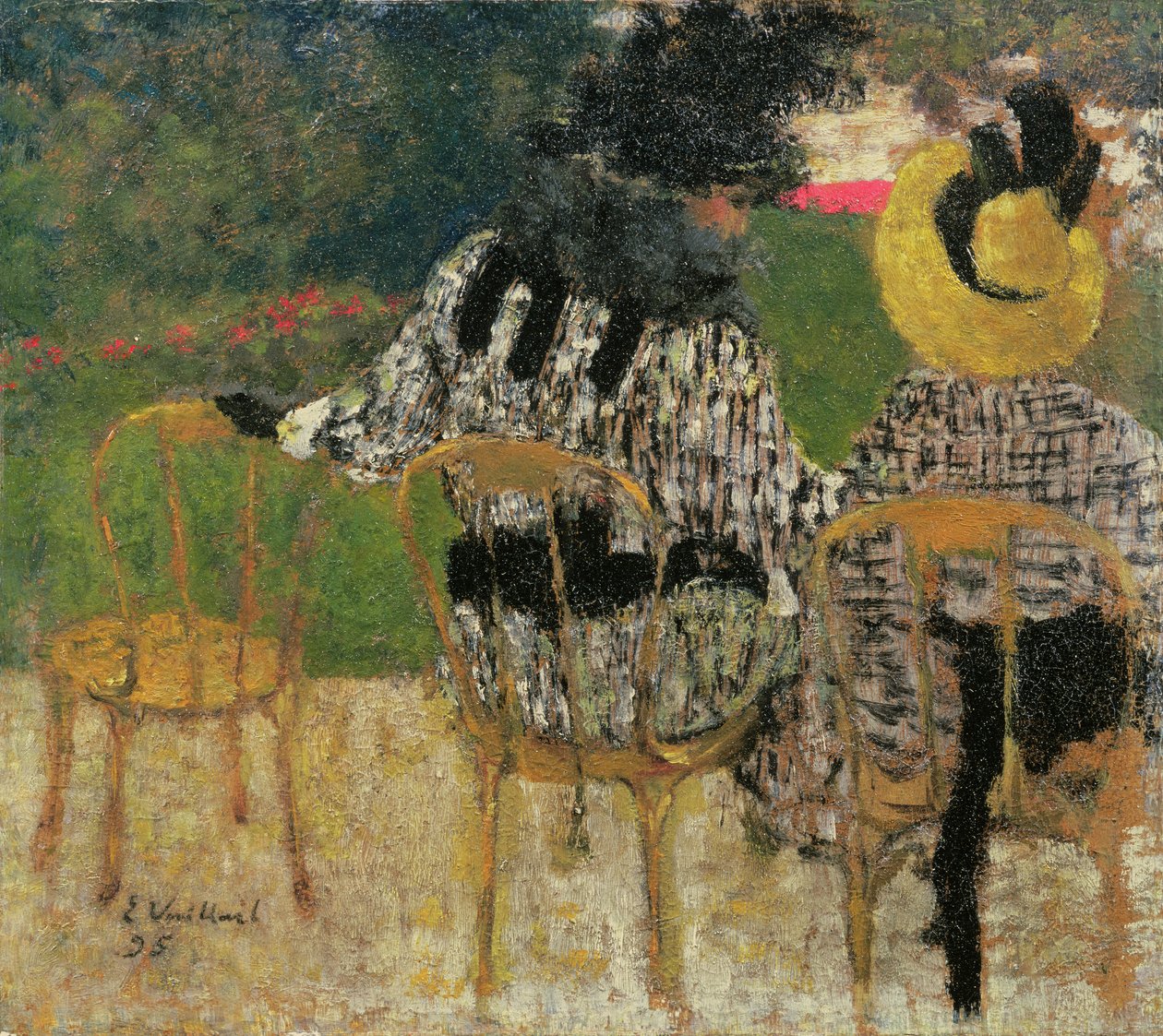 W Ogrodach Tuileries, 1895 (olej na tekturze) autorstwa Edouard Vuillard