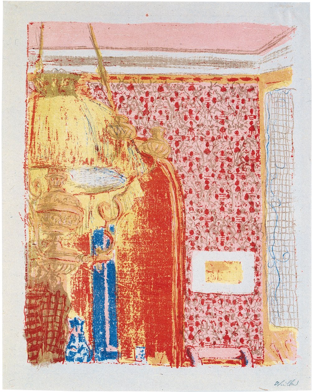 Interieur mit rosa Vorhängen II autorstwa Edouard Vuillard