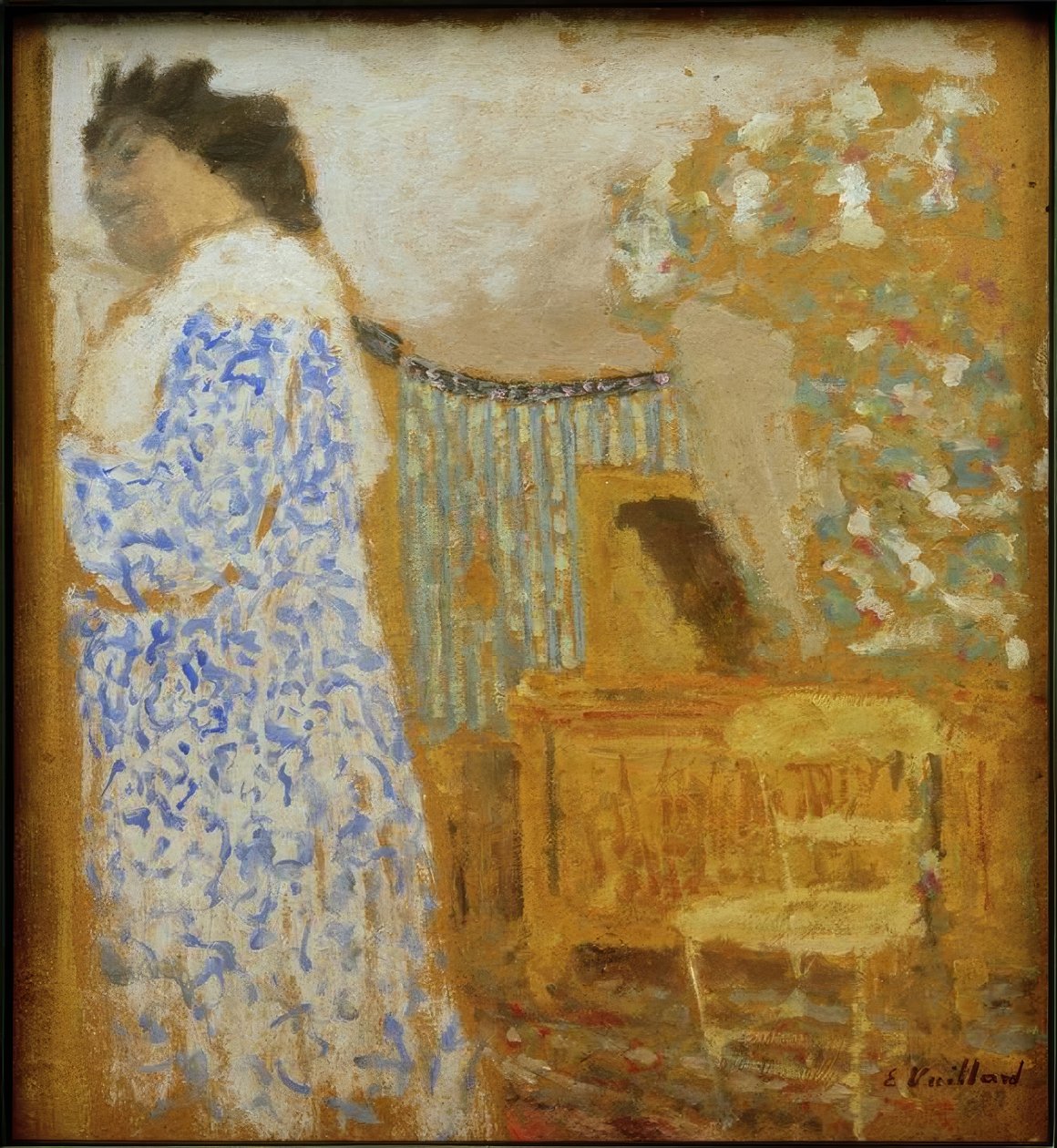 Wnętrze z kobietą autorstwa Edouard Vuillard