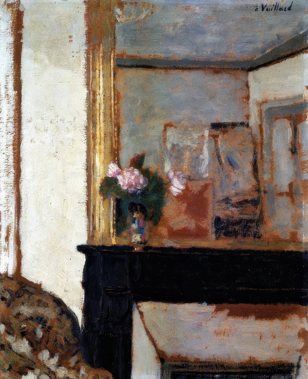 Wazon z kwiatami na kominku / 1900 autorstwa Edouard Vuillard